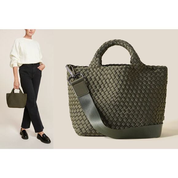 Naghedi | St. Barths Small Tote in Olive - Picture 1 of 11
